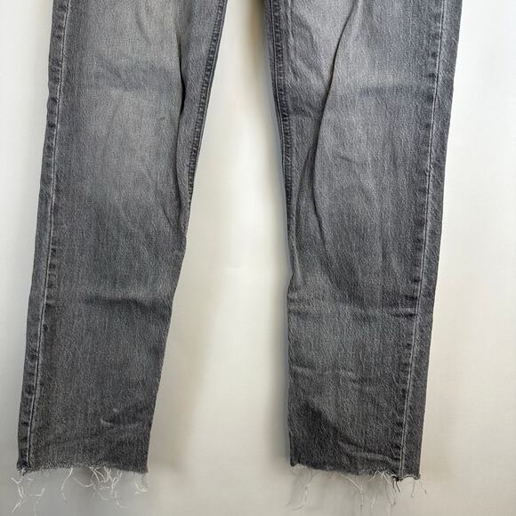 Gap Charcoal Wash Cheeky Straight High Rise Button Fly Jeans Women's Size 25 - Picture 4 of 12